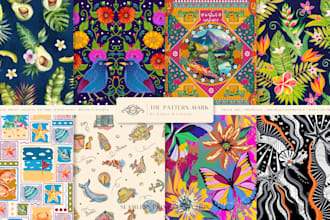 create seamless digital fabric prints and surface patterns