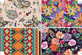create digital textile prints and seamless patterns