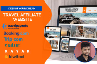 design auto passive money making travel affiliate website