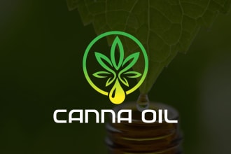 do unique cannabis hemp natural weed and cbd oil logo