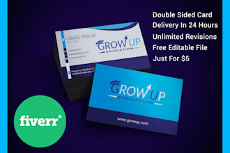 do unique and custom business card design and logo design