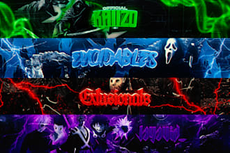 design the ultimate banner and logo for discord,youtube,twitch,x