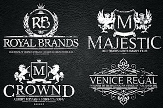 design heraldic luxury logo vintage retro badge brand crest