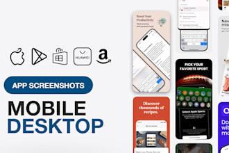 design amazing screenshots for any app store or play store or appgallery