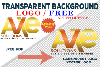 make a transparent png and vector file of your logo