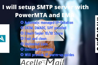 build SMTP server with powermta and mailwizz