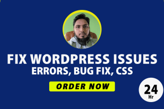 fix wordpress issues, errors, bug fix, CSS  bugs