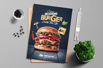 design modern restaurant food flyer