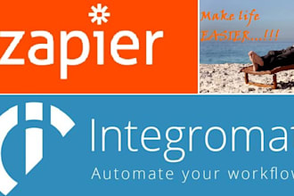 create automation for you using zapier and integromat
