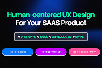 design or redesign your ai saas, mvp or website with UX research and engineering
