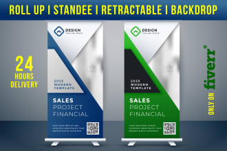 design roll up, standee or retractable banner
