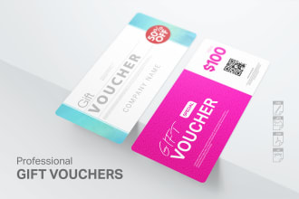 design professional gift vouchers, gift certificate, coupon
