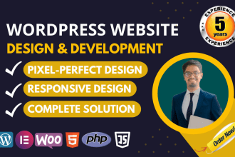 design dynamic and modern wordpress website, blog site, landing page