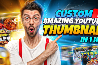 create mrbeast, imam ghazi type youtube thumbnails to increase views