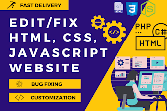edit or fix html and css on your website