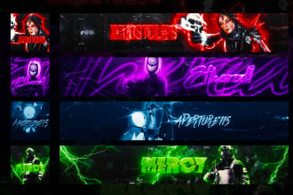 design 3d profile picture and banner for youtube,twitch,twitter,kick