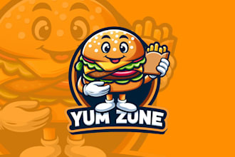 update edite redesign cartoon gaming food mascot and brand identity logo design