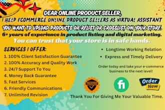 do product listings on ebay, etsy, poshmark, mercari, depop