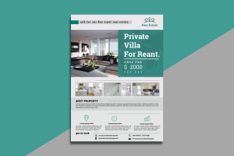 do professional real estate postcard or flyer