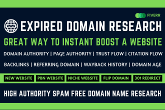 do keyword based best expired domain research with high metrics by spamzilla