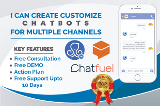 create chatbot using manychat chatfuel along with zapier