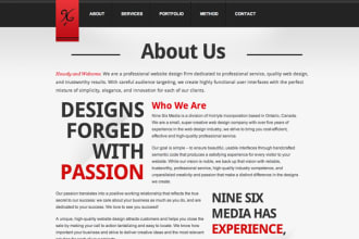 design and  develop amazing about us or any web page