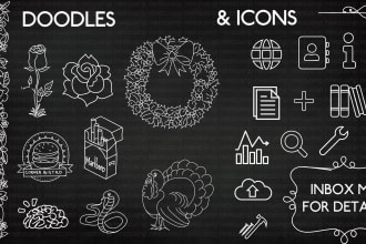 draw doodle art and graphic icons and illustrations
