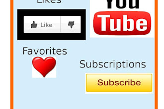 200 real youtube LIKES 20 subscribes 20 favourites 2 comments