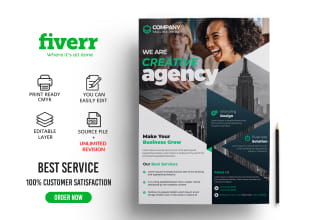 do corporate and professional business flyer design