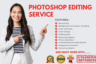 do photo retouching, editing and product editing