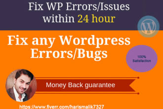 fix wordpress issues and woocommerce bugs within 1 hour