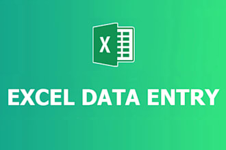 do data entry, pdf, excel, copy paste, web scraping, typing work