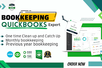 do quickbooks online bookkeeping, cleanup, and catch up for tax ready books