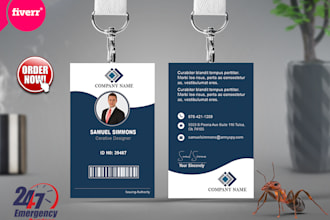 design unique id card within 24hours