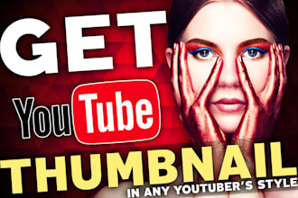 design catchy youtube thumbnail
