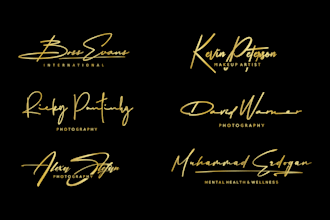 design luxury signature and handwritten business logo