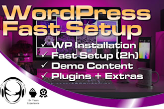 setup and install wordpress theme and demo content