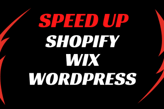 speed up wix shopify wordpress website
