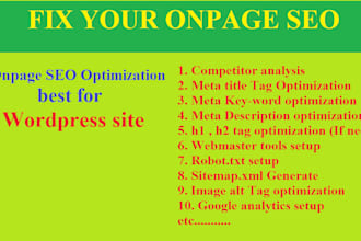 do onpage SEO work to rank your site on google