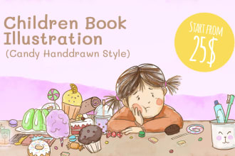 draw whimsical watercolor illustration for children book