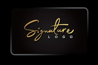 design handwritten signature logo, handmade design