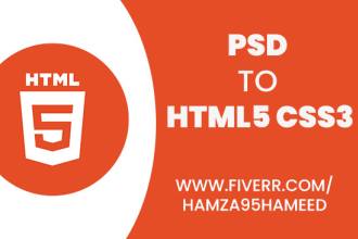 convert psd to HTML responsive