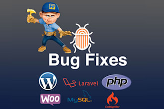 fix PHP bugs, mysql errors, codeigniter, wordpress, laravel