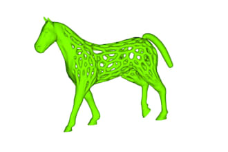 create 3d voronoi structure on 3d model