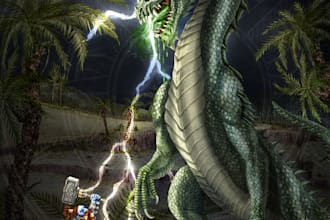 do hand drawn fantasy illustrations