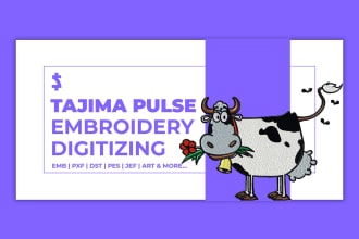 make high quality embroidery digitizing using tajima pulse