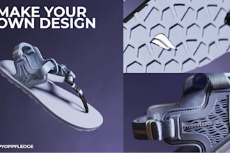 make a footwear, shoes, sneakers design for you