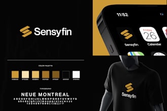 do a minimalist logo and full brand identity kit for ai, saas and b2b startups