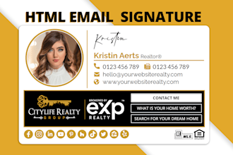do clickable HTML email signature for outlook, gmail, apple mail