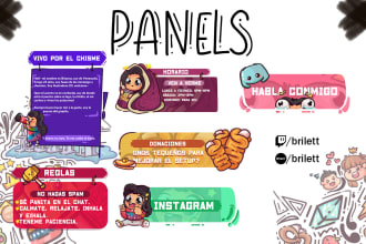 create high quality chibi panels for twitch